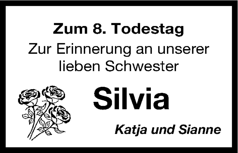  Traueranzeige für Silvia Dicker vom 14.10.2013 aus Erlanger Nachrichten Lokal
