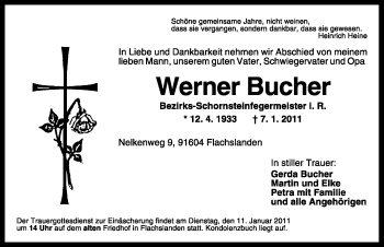 Traueranzeige von Werner Bucher von Nürnberger Nachrichten