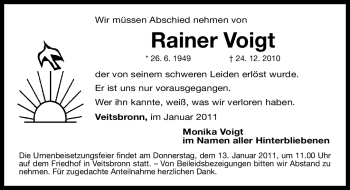 Traueranzeige von Rainer Voigt von Nürnberger Nachrichten