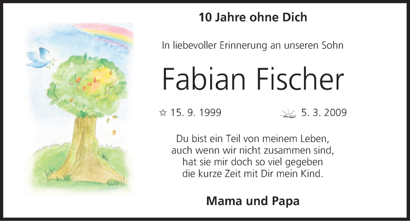  Traueranzeige für Fabian Fischer vom 05.03.2019 aus Nordbayerische Nachrichten Forchheim Lokal
